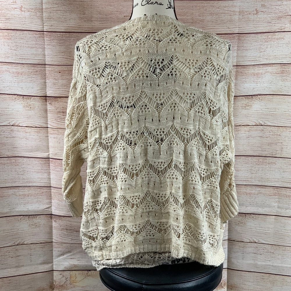 Knit Tank Top with 3/4 Sleeve Cardigan Cover - Picture 4 of 10